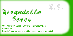 mirandella veres business card